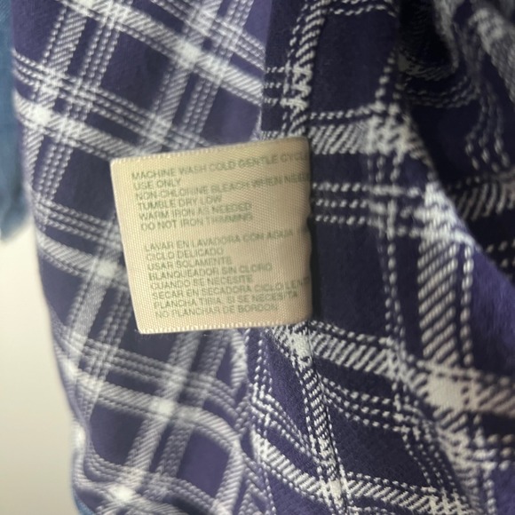 Vintage St Johns Bay Flannel Lined Denim Chore Jacket Corduroy Collar 2XL‎ - Picture 7 of 8